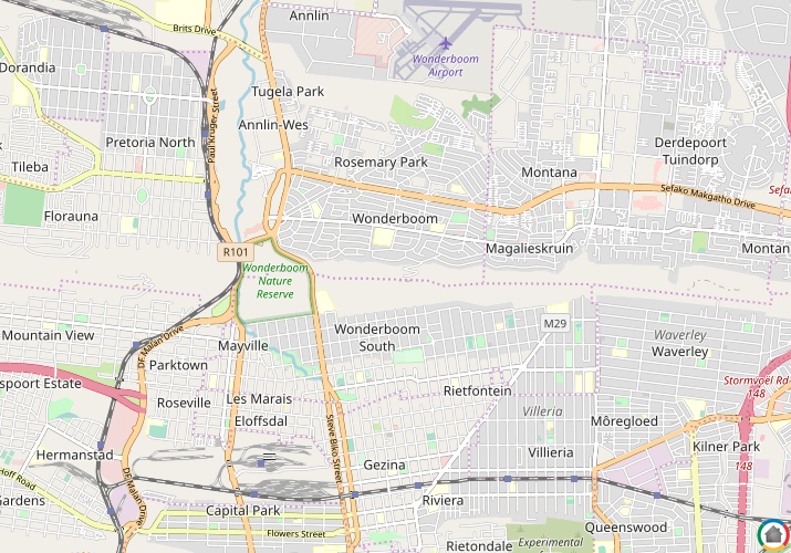 Map location of Wonderboom